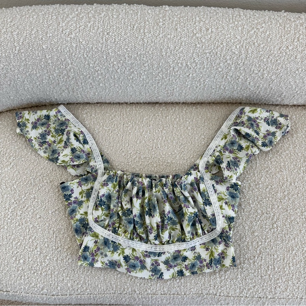 SET: Forever 21 Floral Print Crop Top & Maxi Skirt - Picture 11 of 16